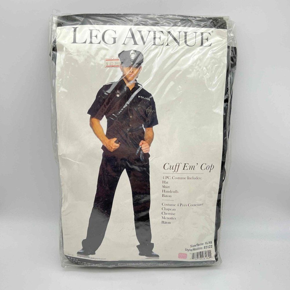 New Leg Avenue Mens Cuff Em Cop Costume - Size XL